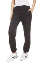 Women's Juicy Couture Glitter Logo Embellished Fleece Pants - Black