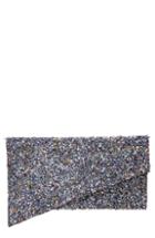 Nina Stardust Bead Asymmetrical Envelope Clutch -
