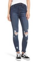 Women's Sp Black Distressed High Waist Skinny Jeans - Blue