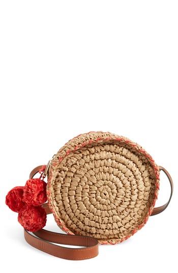 Tommy Bahama Pirro Woven Straw Crossbody Bag - Brown