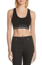 Women's T By Alexander Wang Compact Rib Cutout Crop Top - Black