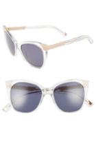 Women's Pared Cat & Mouse 51mm Cat Eye Sunglasses - Clear/ Blush Grey