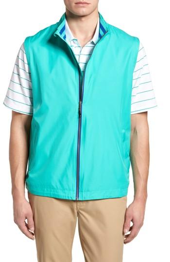 Men's Cutter & Buck Nine Iron Drytec Zip Vest - Green