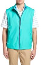 Men's Cutter & Buck Nine Iron Drytec Zip Vest - Green