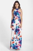 Women's Eliza J Floral Print Halter Maxi Dress