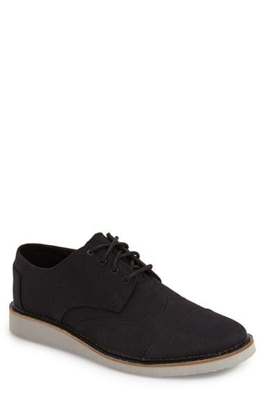 Men's Toms 'classic Brogue' Cotton Twill Oxford .5 M - Black