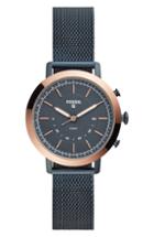 Women's Fossil Q Neely Hybrid Stainless Steel Mesh Band Smart Watch, 34mm