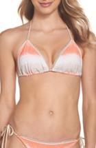 Women's Luli Fama Metallic Trim Bikini Top - Orange