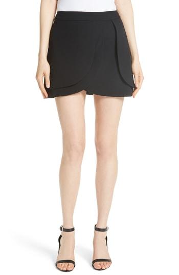 Women's Alice + Olivia Nicolina Layered Tulip Miniskirt - Black