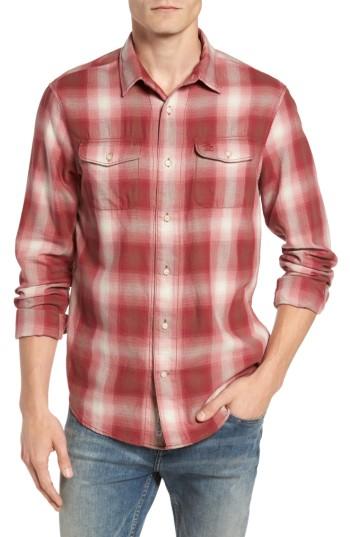 Men's Original Penguin 90s Plaid Flannel Shirt - Burgundy