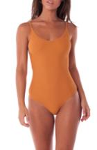 Women's Rhythm Palm Springs Ribbed One-piece Swimsuit - Brown