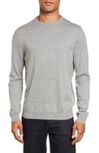 Men's Nordstrom Men's Shop Cotton & Cashmere Crewneck Sweater, Size - Grey