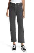 Women's Elizabeth And James Holden Split Wash Straight Leg Jeans - Black
