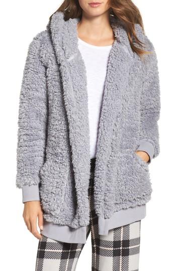 Women's Make + Model Oh So Cozy Open Hoodie /small - Grey