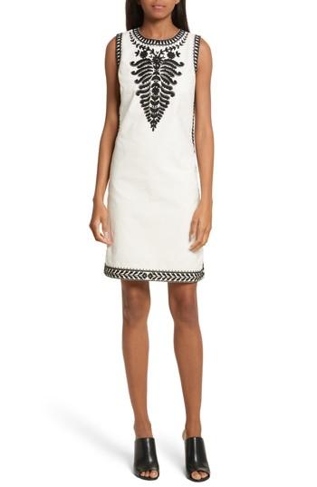 Women's Tory Burch Camille Embellished Shift Dress