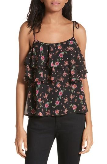 Women's Rebecca Minkoff Atlas Ruffle Tank, Size - Black