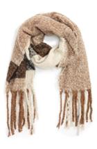 Women's Accessory Collective H Plaid Scarf, Size One Size - Beige