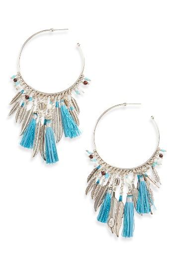 Women's Gas Bijoux Plume Hoop Earrings