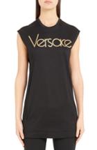 Women's Versace Logo Tunic Top Us / 40 It - Black
