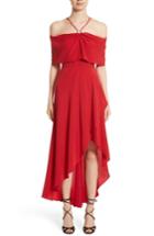 Women's Yigal Azrouel Cold Shoulder Silk Crepe Dress