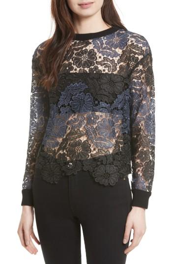 Women's Alice + Olivia Jesse Lace Pullover
