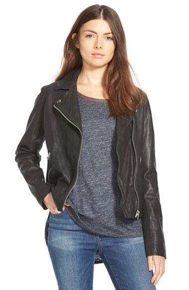 Women's Madewell Washed Leather Motorcycle Jacket