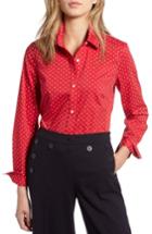 Women's 1901 Polka Dot Stretch Cotton Blend Shirt - Red
