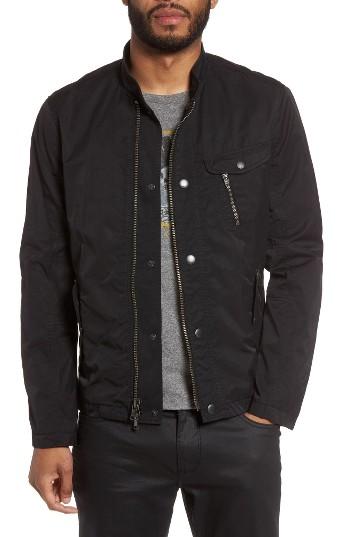 Men's John Varvatos Star Usa Stand Collar Bomber Jacket - Black