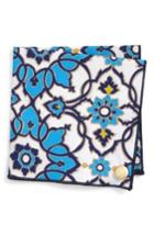Men's Armstrong & Wilson Golden Gate Cotton Pocket Square, Size - Blue