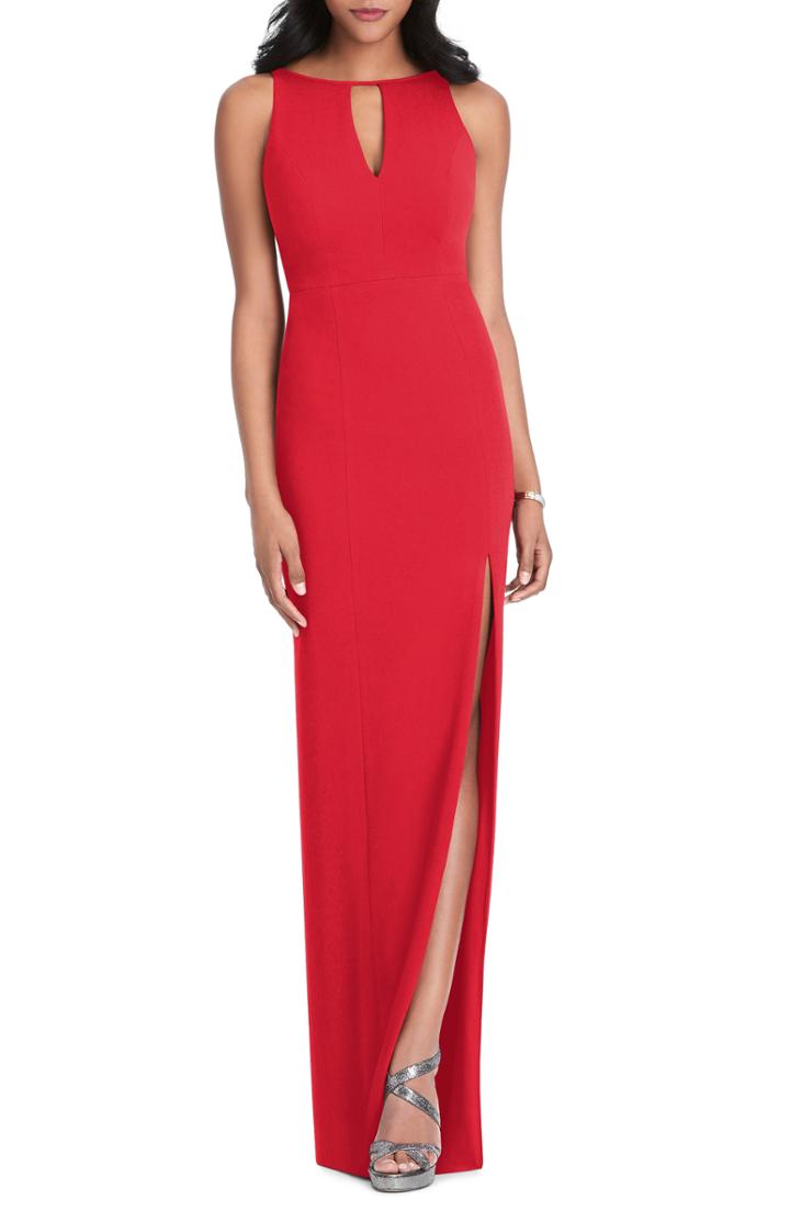 Women's After Six Stretch Crepe Gown - Red