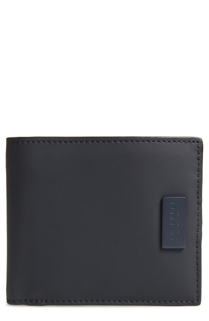 Men's Ted Baker London Rubber Leather Bifold Wallet -