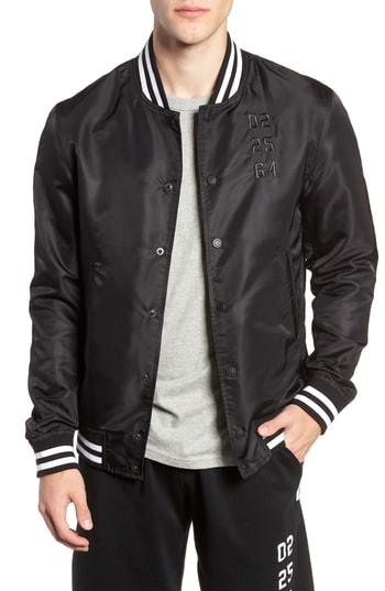 Men's Reigning Champ Fight Night Trim Fit Stadium Jacket - Black