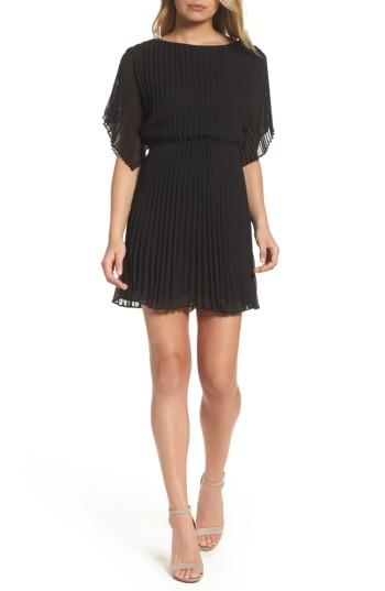 Women's Ali & Jay Pleated Georgette Minidress - Black