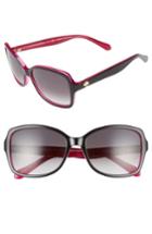 Women's Kate Spade New York 'ayleens' 56mm Sunglasses - Black/ Pink