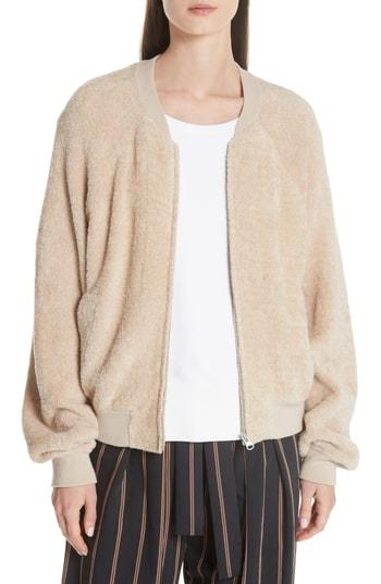 Women's Vince Teddy Bomber Jacket - Beige