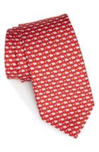 Men's Salvatore Ferragamo Giusto Print Silk Tie, Size - Red
