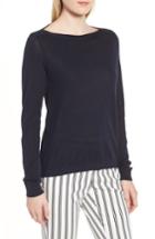 Women's Nordstrom Signature Drape Keyhole Back Cashmere & Linen Sweater
