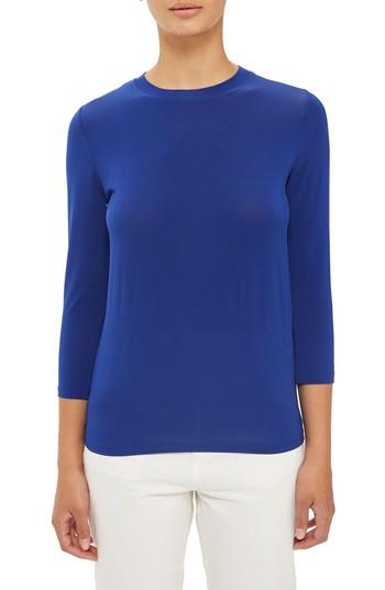 Women's Topshop Boutique Slinky Tee Us (fits Like 0-2) - Blue