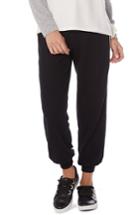 Women's Michael Stars Madison Varsity Stripe Sweatpants - Black