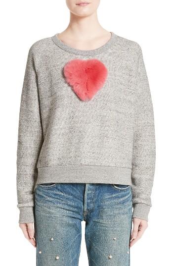 Women's Tu Es Mon Tresor One Heart Pullover, Size - Grey