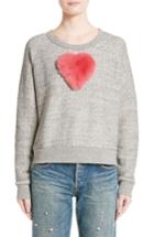 Women's Tu Es Mon Tresor One Heart Pullover, Size - Grey