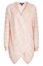 Women's St. John Collection Sequin Welt Stitch Wrap, Size - Pink
