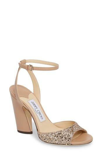 Women's Jimmy Choo Miranda Statement Heel Sandal Us / 34eu - Pink