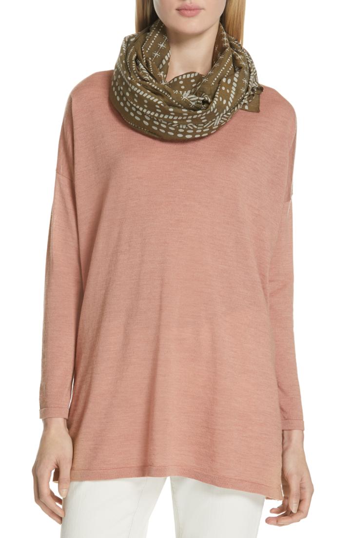 Women's Eileen Fisher Mixed Print Scarf
