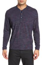 Men's Robert Graham Forster Long Sleeve Henley Shirt, Size - Blue