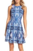 Women's Maggy London Print Fit & Flare Dress
