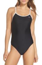 Women's Nike Crossback Cutout One-piece Swimsuit - Black