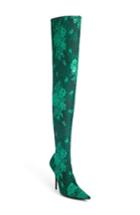 Women's Balenciaga Thigh High Boot Us / 37eu - Green