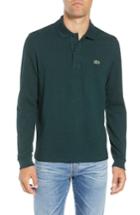 Men's Lacoste Long Sleeve Pique Polo (l) - Green
