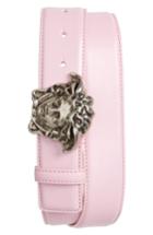 Men's Versace First Line Medusa Head Leather Belt 0 Eu - Powder Pink-antiqued